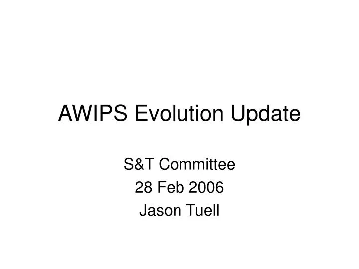 awips evolution update