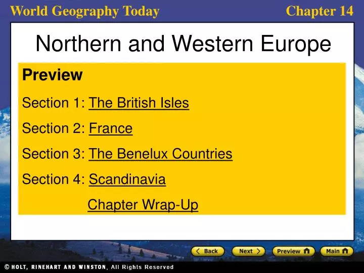 northern and western europe