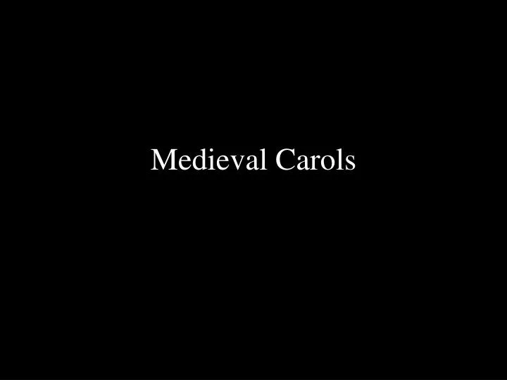 medieval carols