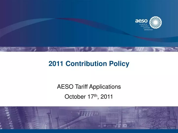 2011 contribution policy