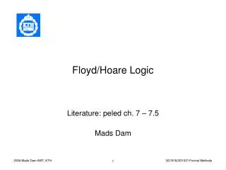 Floyd/Hoare Logic