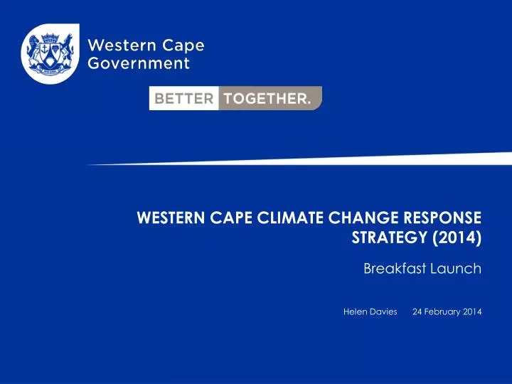 western cape climate change response strategy 2014
