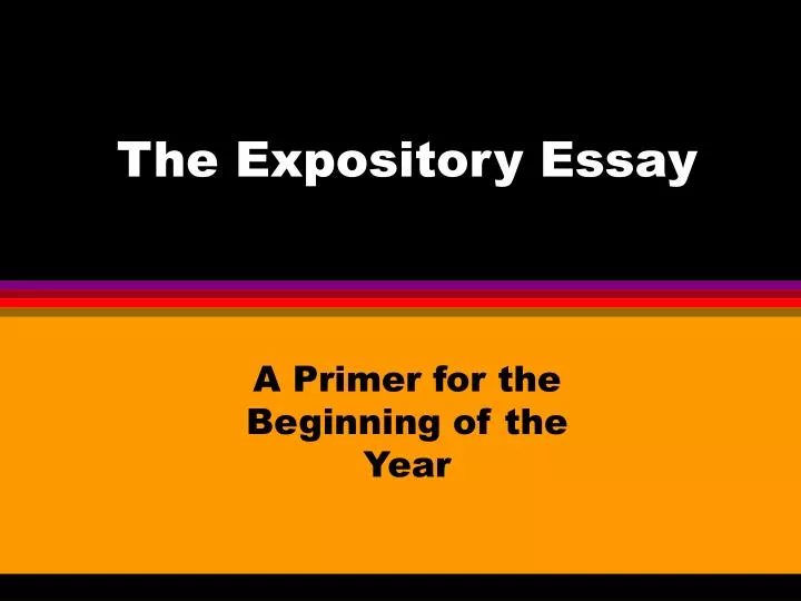 the expository essay