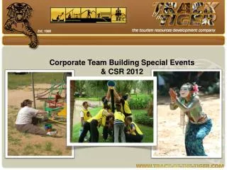 Corporate Team Building Special Events &amp; CSR 2012