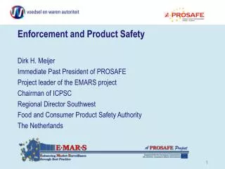 Enforcement and Product Safety