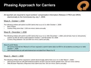 Phasing Approach for Carriers