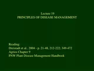 Reading: Dreistadt et al.. 2004 - p. 21-48, 212-222; 349-472 Agrios Chapter 9