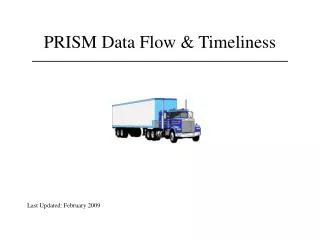 PRISM Data Flow &amp; Timeliness