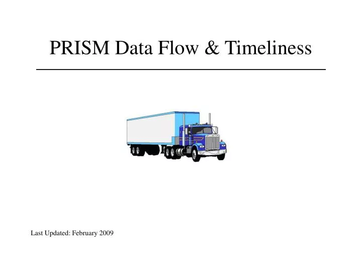prism data flow timeliness