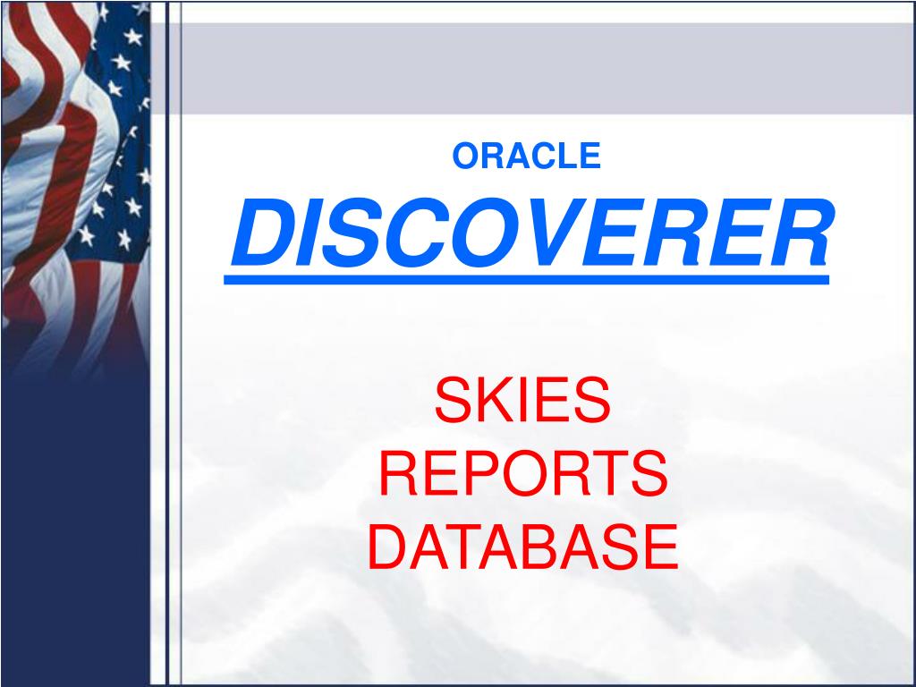 PPT - Introduction to Oracle Discoverer Tool for Employment Security in ...
