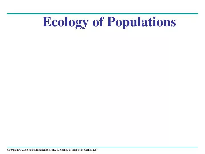 ecology of populations