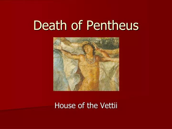 death of pentheus