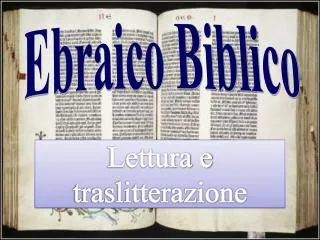 lettura e traslitterazione