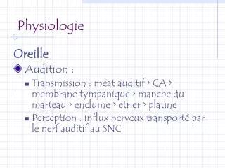 physiologie