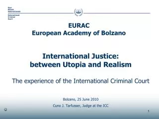 International Justice: between Utopia and Realism