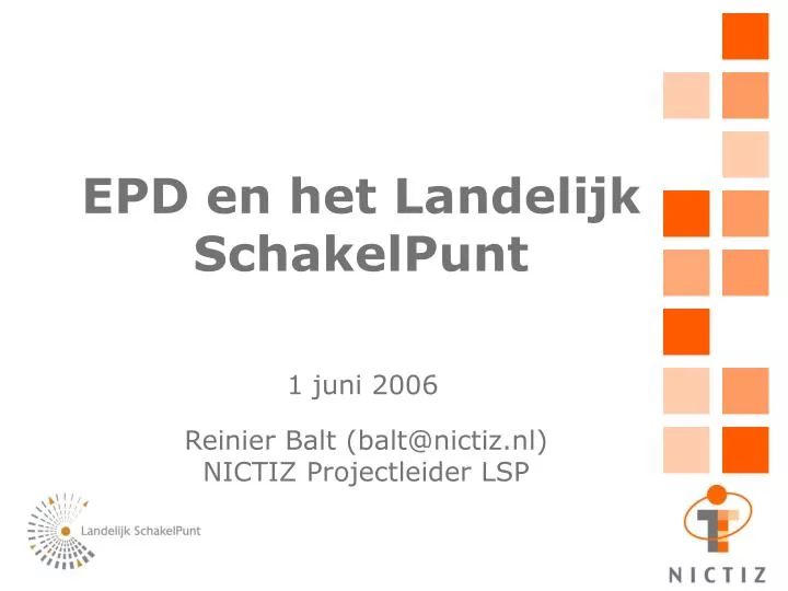 epd en het landelijk schakelpunt