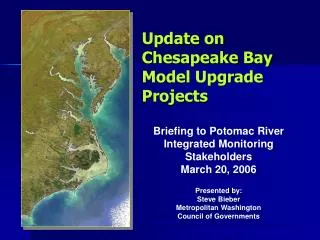 Update on Chesapeake Bay Model Upgrade Projects