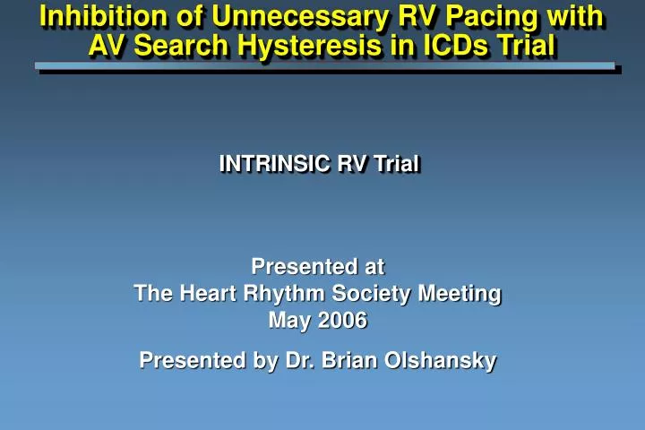 intrinsic rv trial