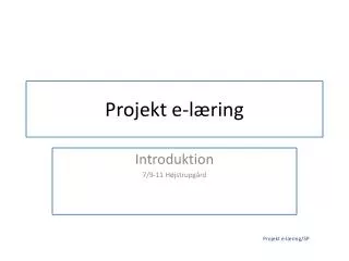 projekt e l ring