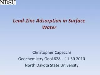 Lead-Zinc Adsorption in Surface Water