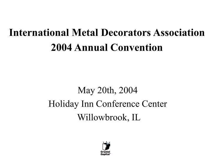 international metal decorators association 2004 annual convention