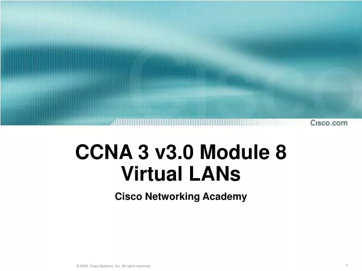 ccna 3 v3 0 module 8 virtual lans