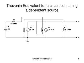 thevenin equivalent for a circuit containing a dependent source