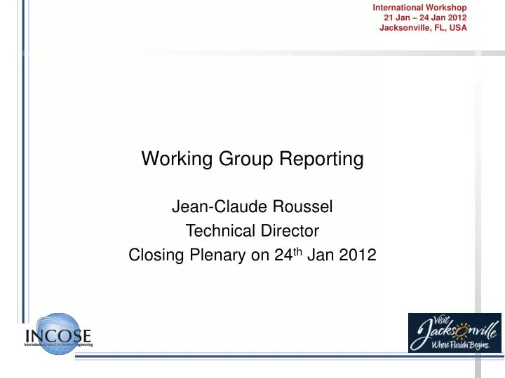 working group reporting
