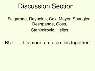 Discussion Section