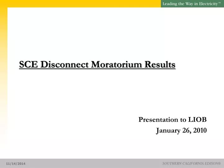 sce disconnect moratorium results