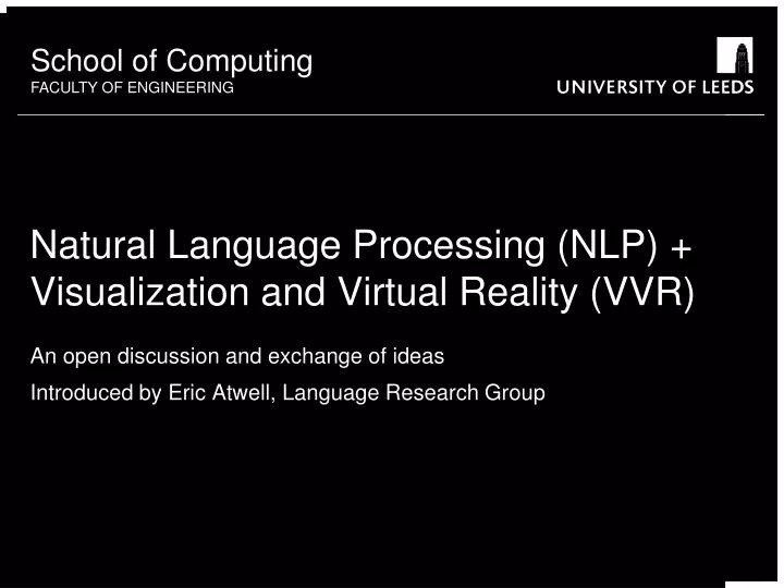 natural language processing nlp visualization and virtual reality vvr