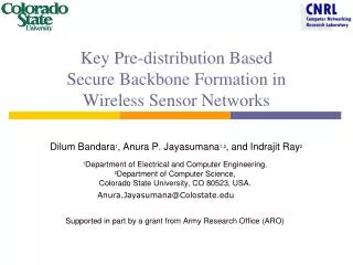 Key Pre-distribution Based Secure Backbone Formation in Wireless Sensor Networks