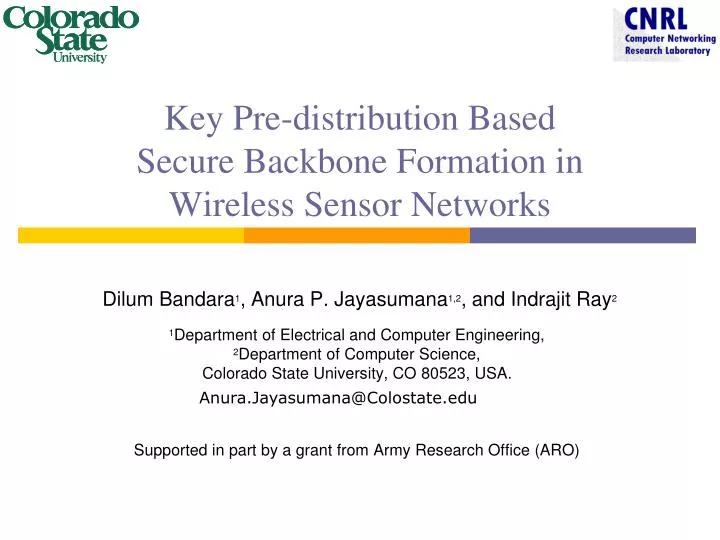 key pre distribution based secure backbone formation in wireless sensor networks
