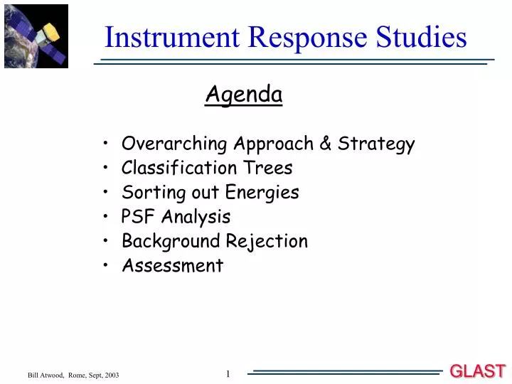 instrument response studies