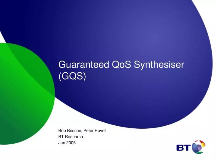guaranteed qos synthesiser gqs