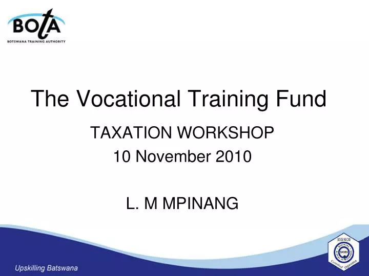 the vocational training fund