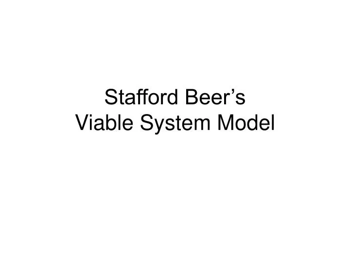 stafford beer s viable system model