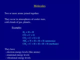 Molecules