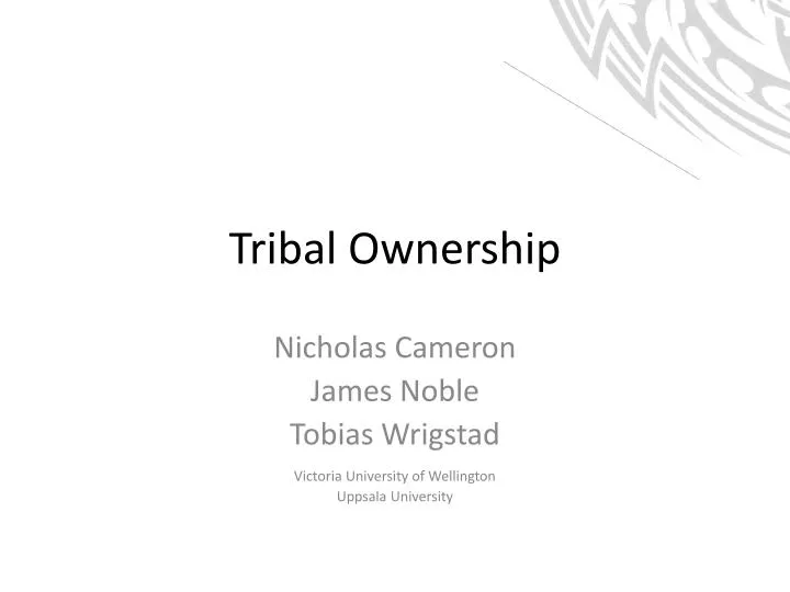 tribal ownership