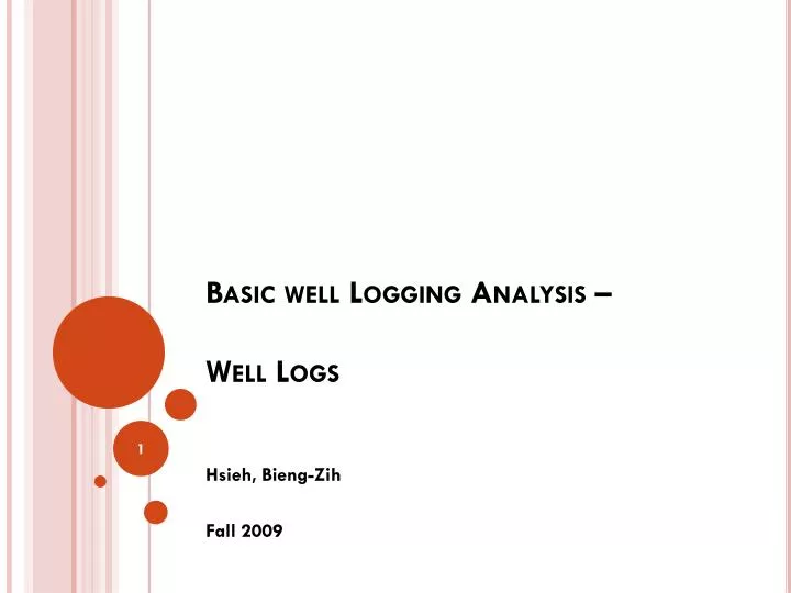 basic well logging analysis well logs