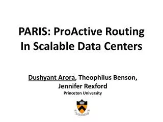 PARIS: ProActive Routing In Scalable Data Centers