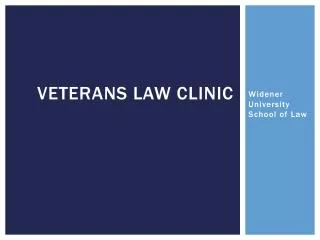 Veterans law clinic