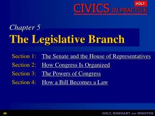 Chapter 5 The Legislative Branch