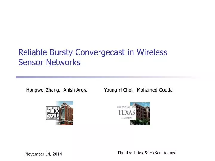 reliable bursty convergecast in wireless sensor networks