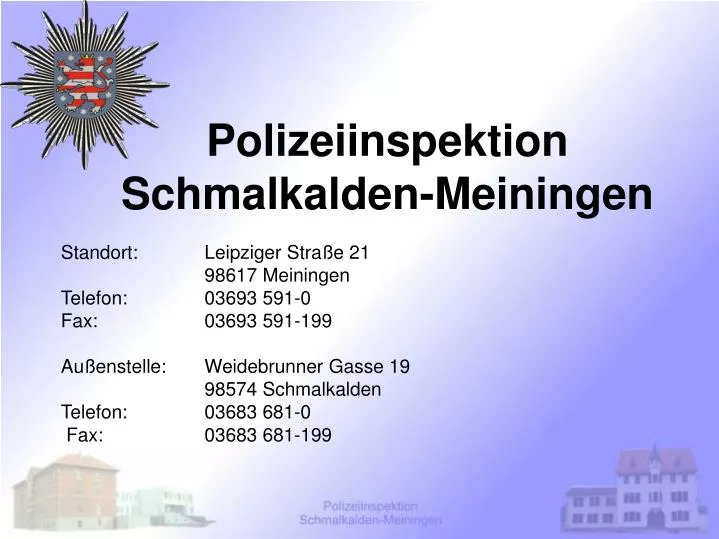 polizeiinspektion schmalkalden meiningen