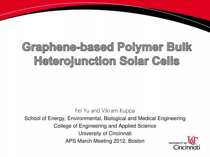 graphene based polymer bulk heterojunction solar cells