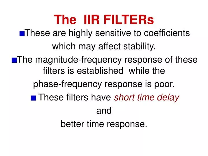 the iir filters