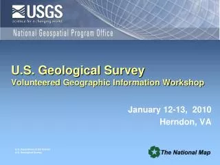 U.S. Geological Survey Volunteered Geographic Information Workshop