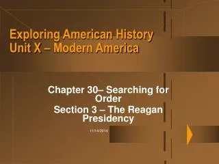 exploring american history unit x modern america