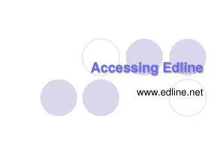 Accessing Edline